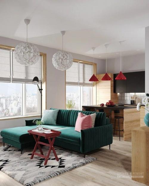 Интерьер, в котором цвет выступает, как инструмент, позволяющий сделать WOW - эффект за разумные деньги. 01