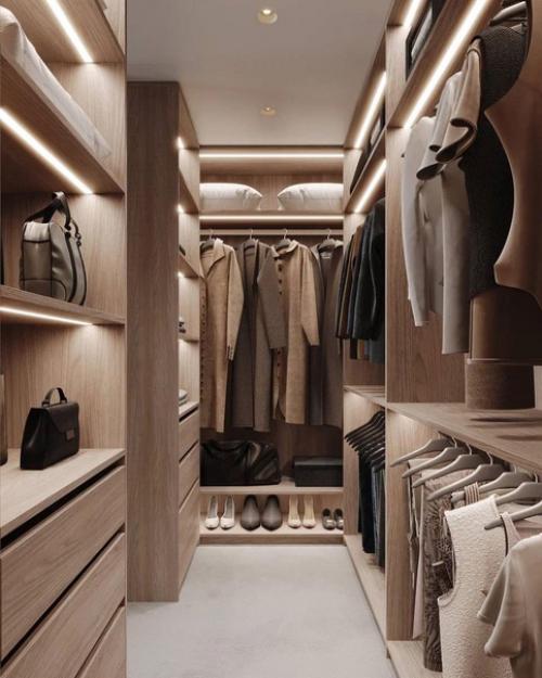 Интерьер спальни с гардеробом. 09