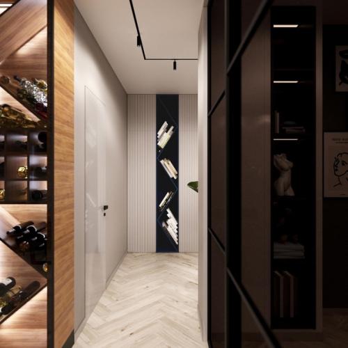 Коридор в смелой цветовой гамме. 03