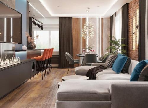 Кухня - гостиная, площадью - 38, 4 кв. 08