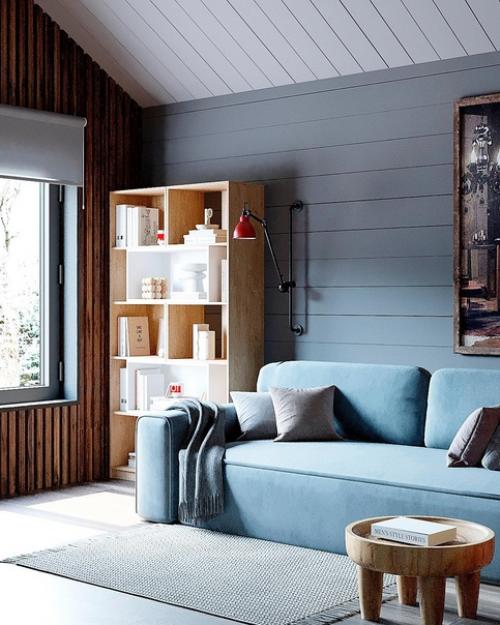 Спальная и кабинет в каркасном доме. 07