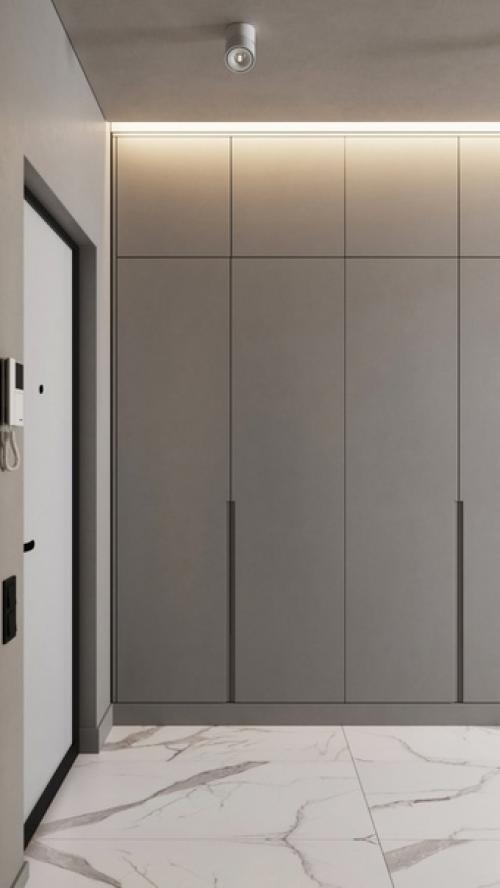 Студия с межкомнатной перегородкой с поворотным тв. 08