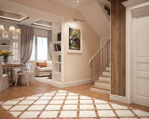 Кухня - гостиная в уютном коттедже. 04