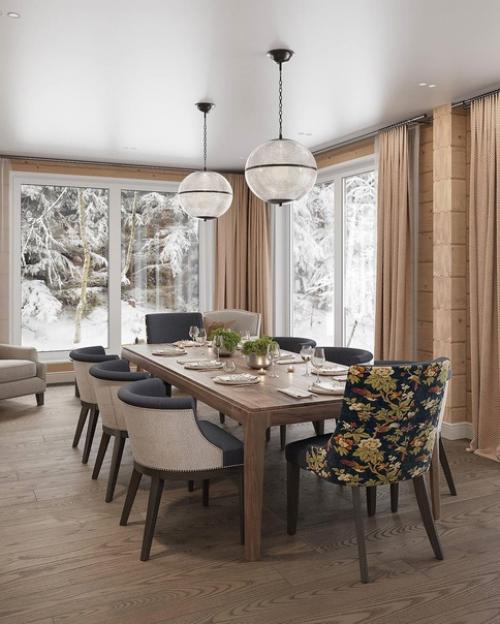 Обеденная зона в загородном доме. 01