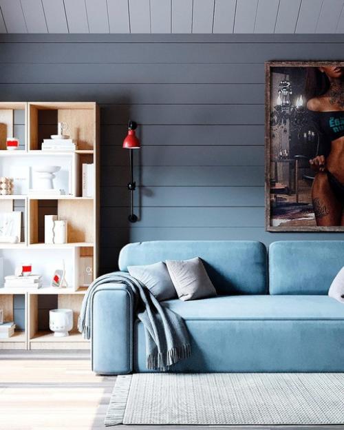 Спальная и кабинет в каркасном доме. 04