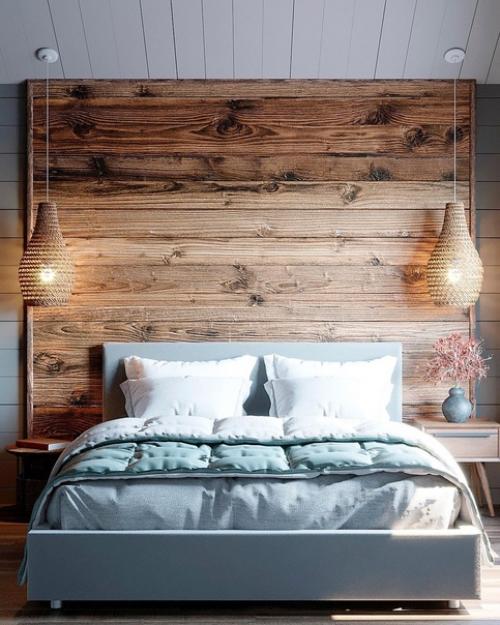 Спальная и кабинет в каркасном доме.