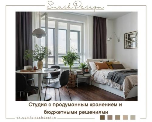 Пример того, как даже компактное пространство может стать полноценным и очень удобным для жизни.  