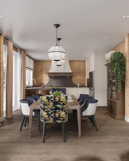 Обеденная зона в загородном доме. 03