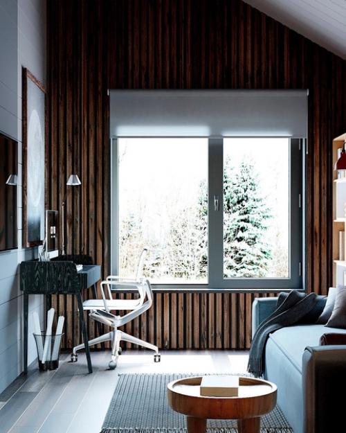 Спальная и кабинет в каркасном доме. 05