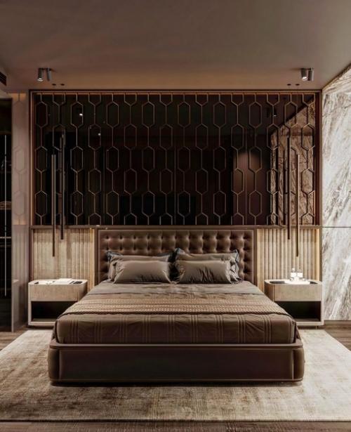 Роскошная спальня из проекта квартиры для молодого мужчины. 03