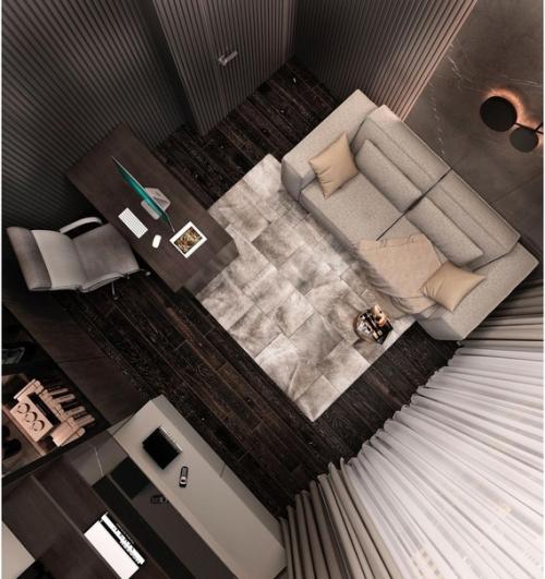 Монохромный кабинет.  Это максимально удобное, обособленное, стильное и эргономичное пространство. 04