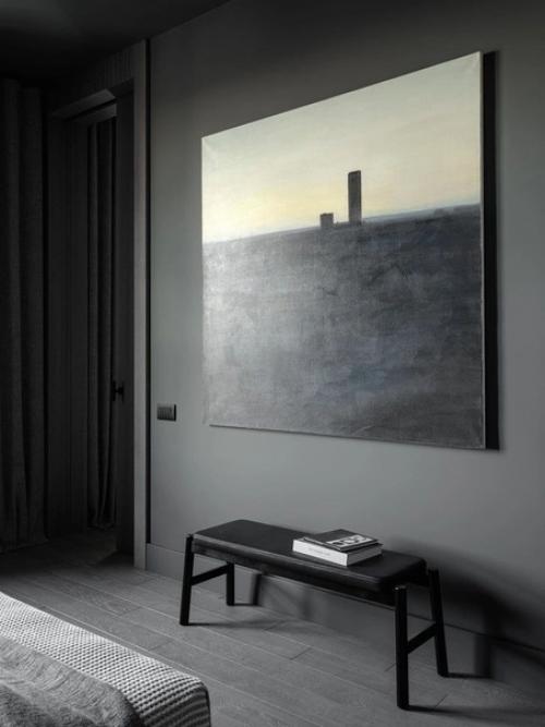 Как в черно-белом кино: монохромная квартира, площадью 70 м. 08