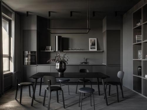 Как в черно-белом кино: монохромная квартира, площадью 70 м. 01