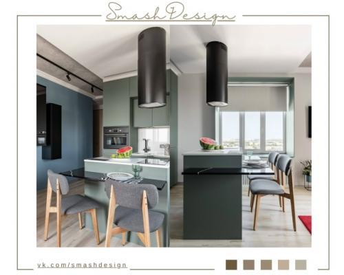 Современный интерьер уютной квартиры - студии продуман до мелочей и ориентирован на комфорт повседневной жизни.  