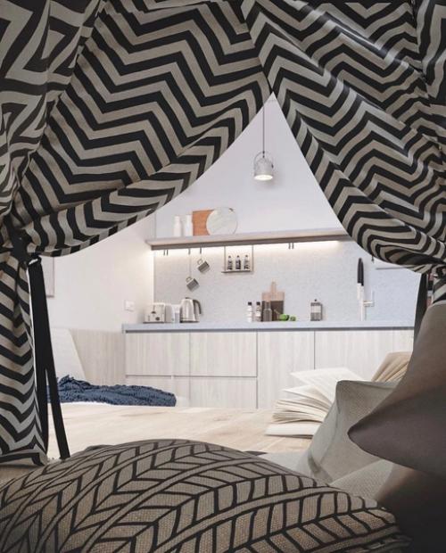 Крошечная студия, площадью - 23 кв. 02