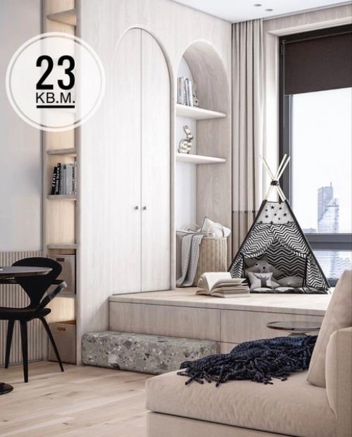 Крошечная студия, площадью - 23 кв.