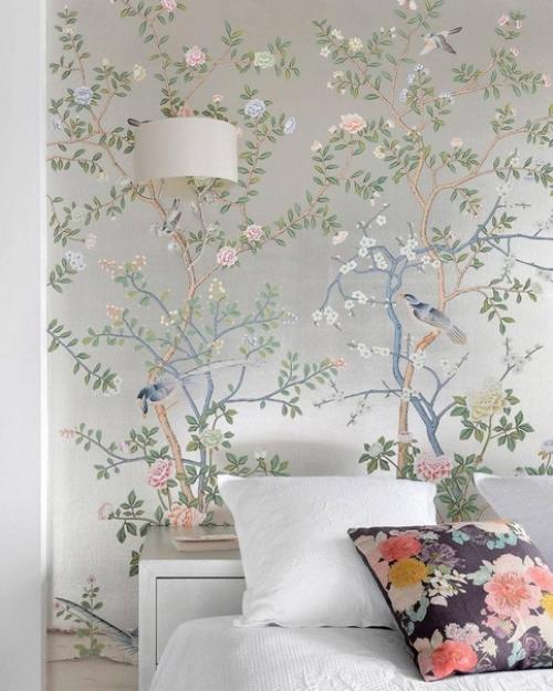 Это обои De Gournay, которые считаются премиальным декором стен. 04
