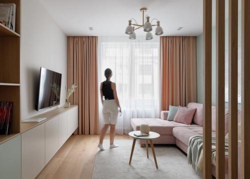 Четырехкомнатная квартира в спокойной цветовой гамме. 01