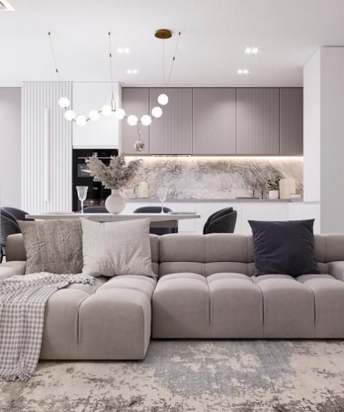 Кухня - гостиная, площадью - 26 кв. 02