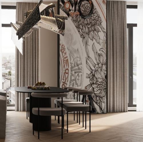 Кухня - гостиная площадью 42 кв. 05