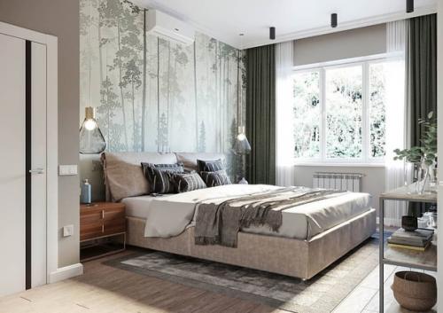 Спальня в загородном доме.