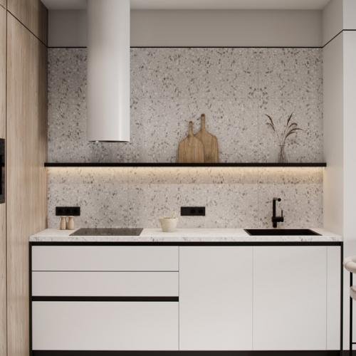 Кухня - гостиная площадью 42 кв. 09