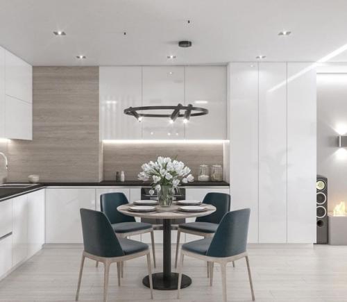 Минималистичный современный интерьер для молодой пары. 04