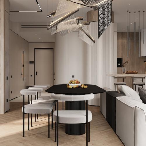 Кухня - гостиная площадью 42 кв. 02