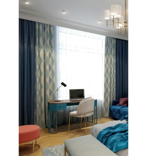 Яркая спальня для молодой девушки. 01