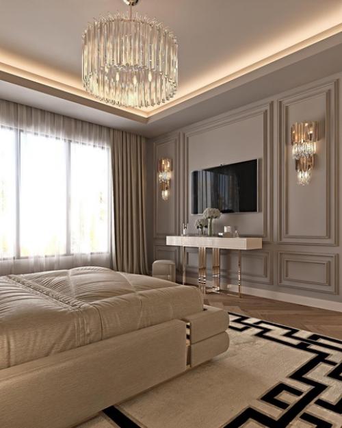 Очень красивый богатый дизайн спальни! 03