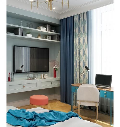 Яркая спальня для молодой девушки. 05