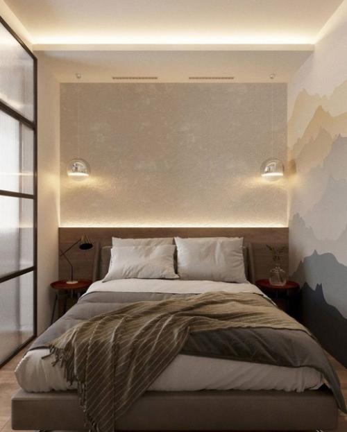 Однокомнатная квартира в миксе светлых оттенков и дерева. 01