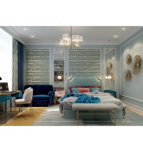 Яркая спальня для молодой девушки. 04