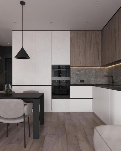 Минималистичный стиль и современные решения позволили создать идеальное пространство. 01