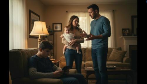 После смерти мужа я одна с сыном осталась. 

