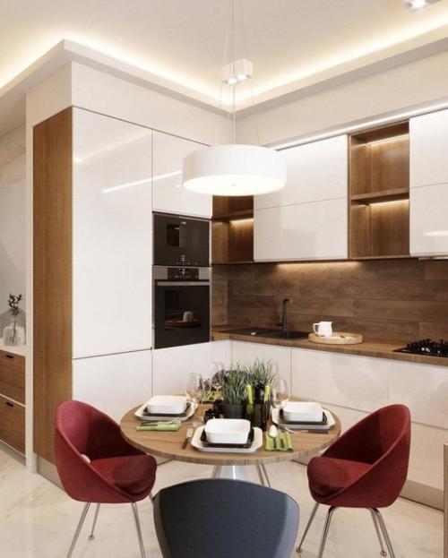 Однокомнатная квартира в миксе светлых оттенков и дерева. 06