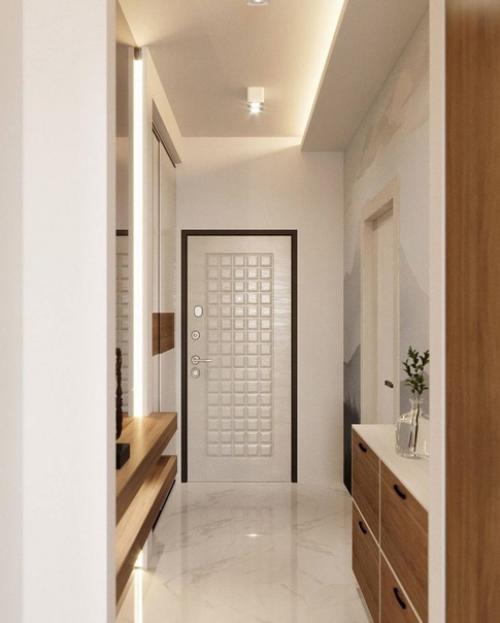 Однокомнатная квартира в миксе светлых оттенков и дерева. 05