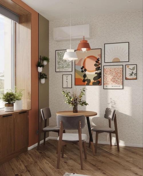 Уютная кухня в приятной цветовой гамме. 05