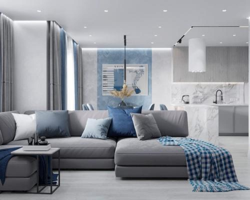 Кухня - гостиная площадью 33 кв. 03