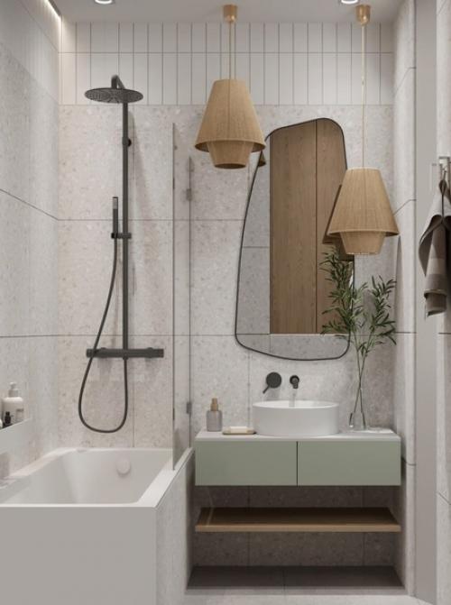 Минималистичный интерьер квартиры площадью 42 кв. 07