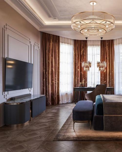 Интерьер спальни в стиле ар - деко. 02