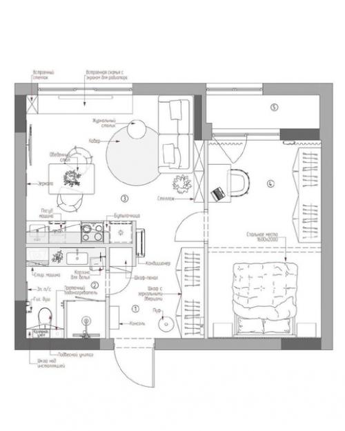 Квартира, общей площадью - 48 кв. 08
