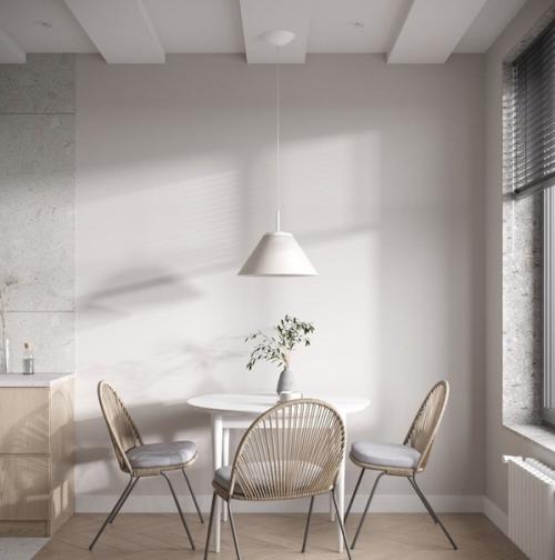 Минималистичный интерьер квартиры площадью 42 кв. 02