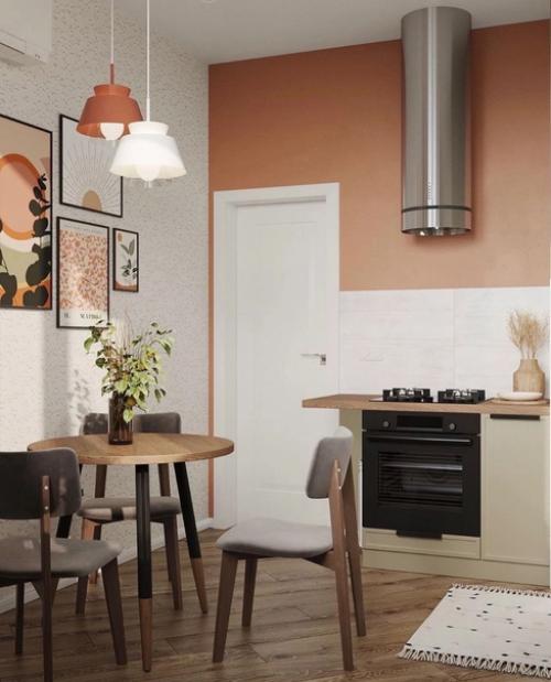 Уютная кухня в приятной цветовой гамме. 03