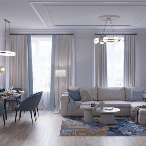 Гостиная в классическом стиле.