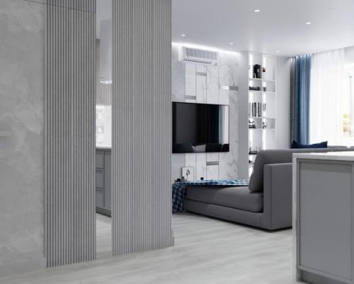 Кухня - гостиная площадью 33 кв. 01