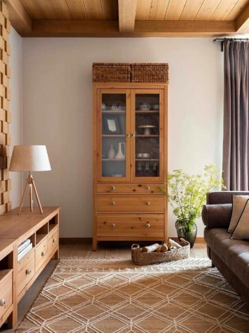 Интерьер загородного дома в стиле горного шале. 01