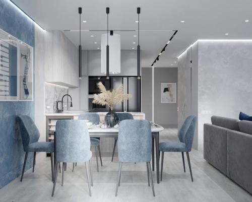 Кухня - гостиная площадью 33 кв.