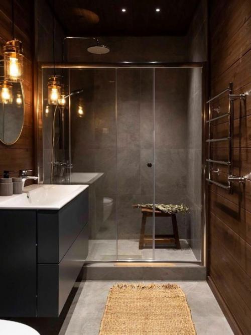 Интерьер загородного дома в стиле горного шале. 09