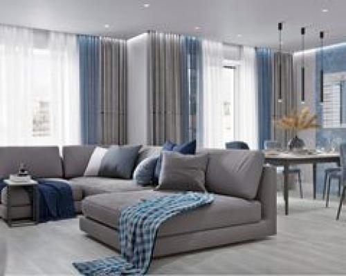 Кухня - гостиная площадью 33 кв. 04